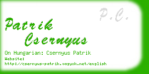 patrik csernyus business card